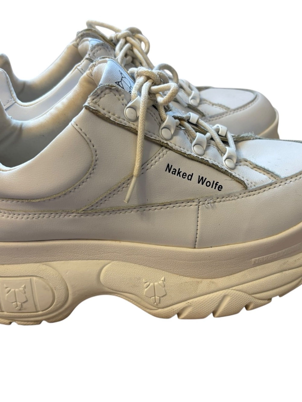 Naked Wolfe White Chunky Platform Sneakers 👟 - Picture 9 of 16